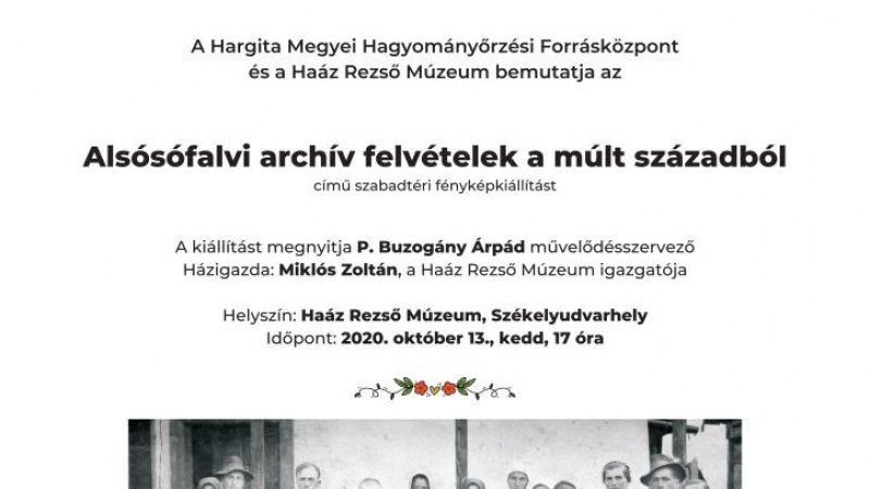 Alsósófalvi archív felvételek a múlt századból