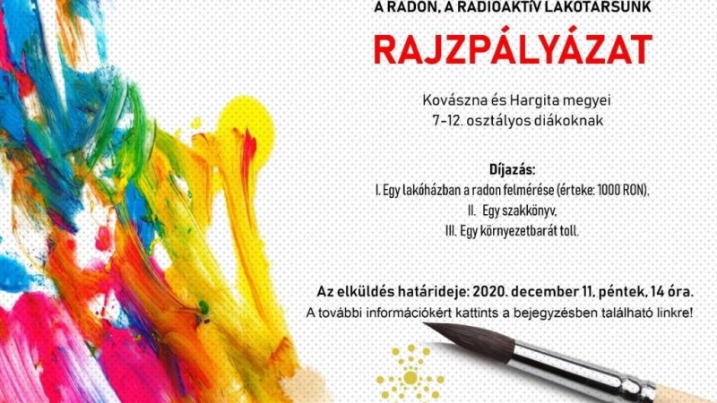 A radon, a radioaktív lakótársunk – rajzpályázat